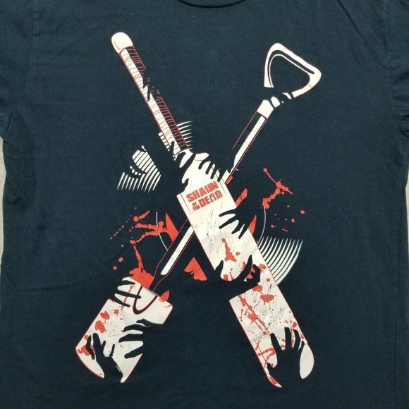 Shaun Of The Dead Shirt Mens XL Blue Short Sleeve Round Neck Cotton - Picture 4 of 10